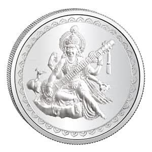 Buy SILVERA 5 Gms Saraswati Mata 999.0 Silver Coin Capsule | Precious ...