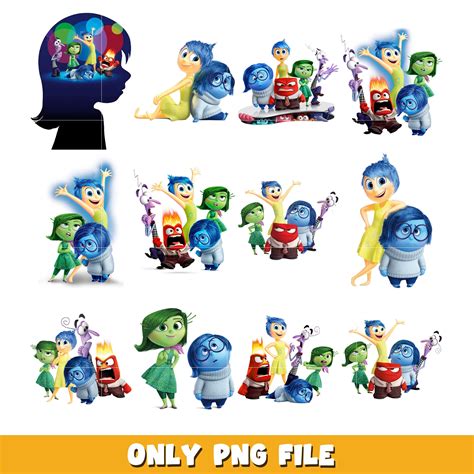 Inside out character bundle png, Inside Out 2 png, Disney cartoon png ...