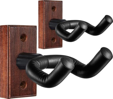 Amazon.com: WOGOD Guitar Wall Mount Hanger - Solid Wood Holder for ...