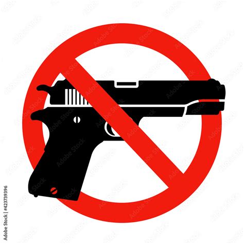 Gun violence awareness stop sign icon. Clipart image isolated on white ...