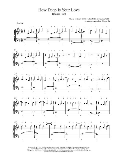 Image result for How Deep Is Your Love Piano Tutorial