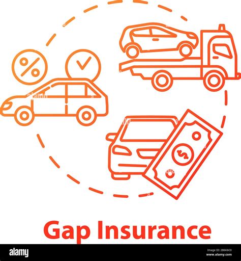 Gap insurance concept icon. Mortgage money. Refund for car cost ...