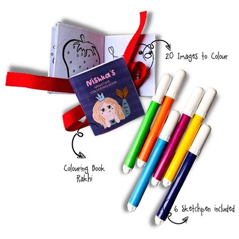 Coloring Book Rakhi - Mermaid – Popup Kids