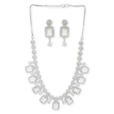 Silver Plated Brass Necklace Set – VOYLLA