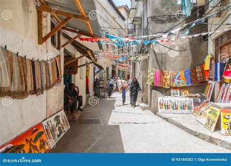 Local People on a Street in Stone Town. Stone Town is the Old Part of Zanzibar City, the Capital ... - capital city of zanzibar
