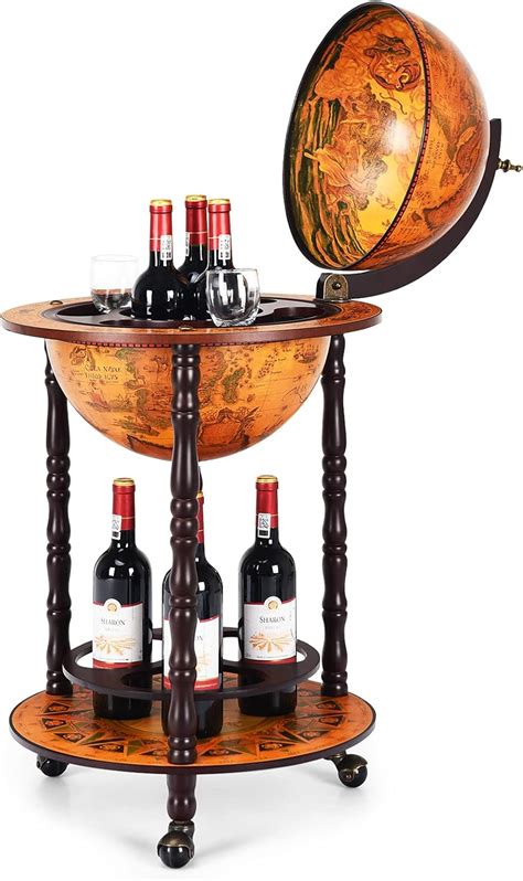 GIANTEX Globe Bar Home Bar Antique Bar Trolley Globe India | Ubuy