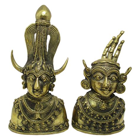 Buy Handmade Brass Dhokra Art Man & Woman Showpiece Online at Low ...