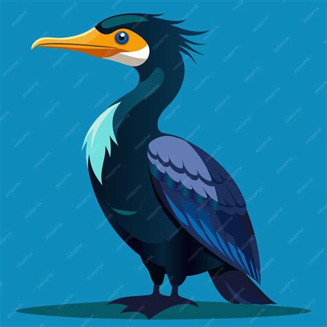 A blue background with a bird on it | Premium AI-generated vector