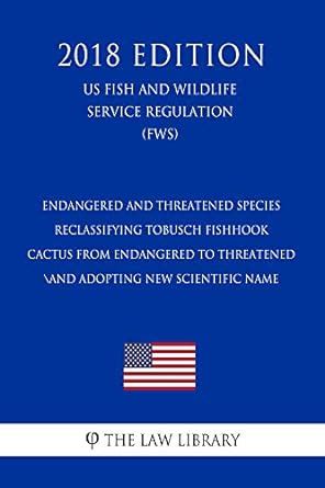 Endangered and Threatened Species - Reclassifying Tobusch Fishhook ...