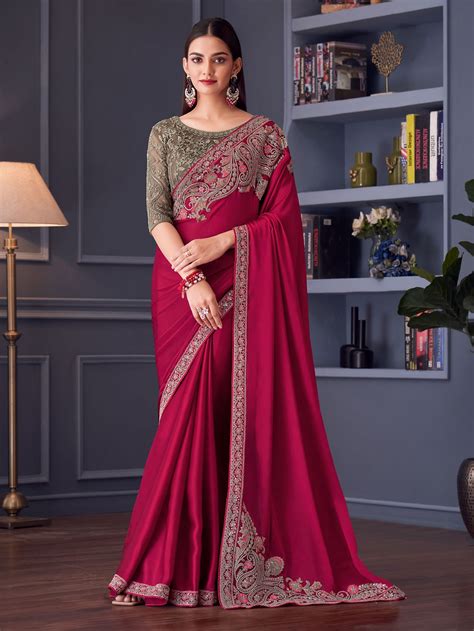 Buy Latest Embroidery Saree Collection Online By Kolour - India
