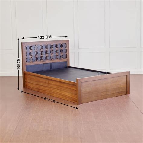 Buy Marigold Solid Wood Teen Bed with Hydraulic Storage - Brown from ...