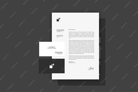 Premium PSD | Free classy stationary mockup with cover letter and ...