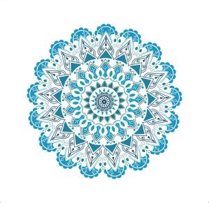 Riditcreation 38 cm Blue Rangoli Removable Sticker Price in India - Buy ...