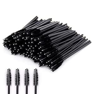 MAYCREATE® 50 Pcs Eyelash Brushes Mascara Wands Black Eye Lash Brush ...