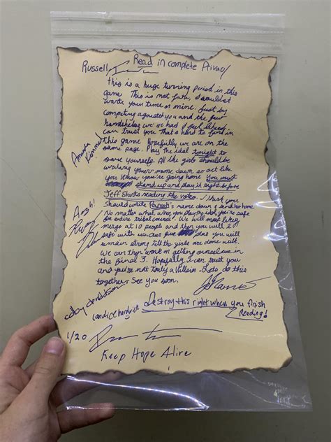 I recreated the Survivor Heroes VS Villains JT letter : r/survivor