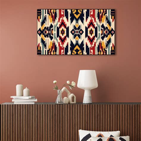 Traditional Ikat Canvas Wall Art Painting – Nestroots