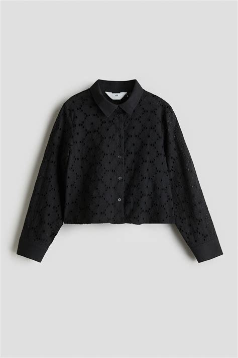 Loose-fit shirt - Black - Kids | H&M IN