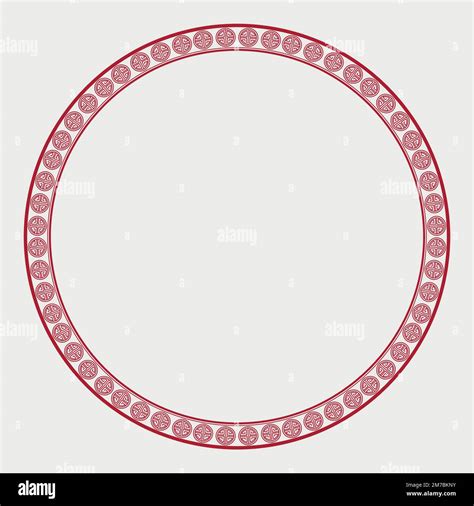 Chinese frame Lu symbol vector pattern red circle in Chinese New Year theme Stock Vector Image ...