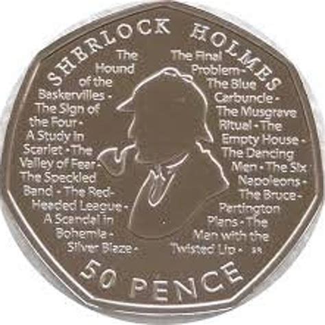 2019 Sherlock Holmes Uncirculated 50p Collectable Coin - Etsy India