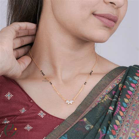 Pick Teardrop Mangalsutra White Black Today – Engage Jewels