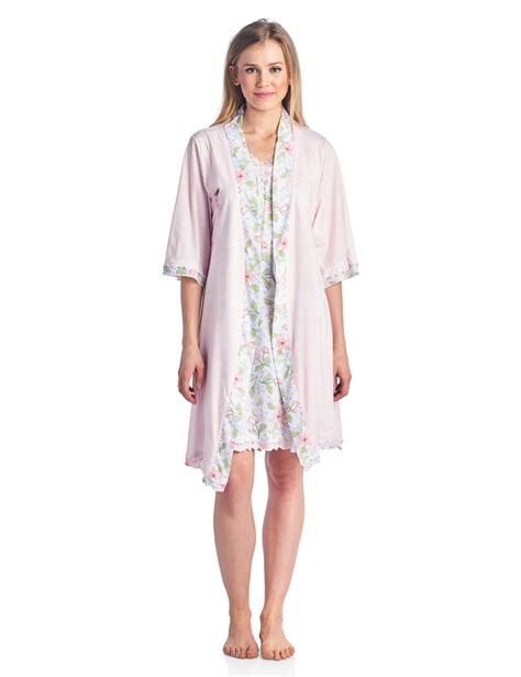 Casual Nights Women's Sleepwear 2 Piece Nightgown and Robe Set ...