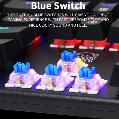Buy Gaming Mechanical Keyboard Ergonomic RGB LED Adjustable Lighting ...