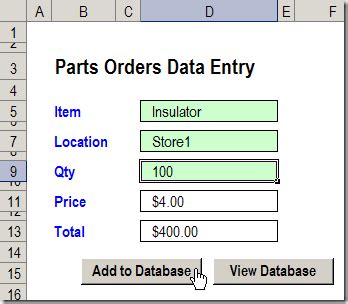 Image result for Excel Data Entry Worksheet Form