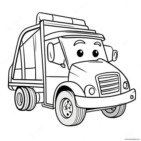 Trash Truck Coloring Page Pdf