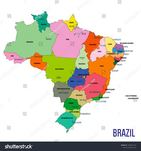 Brazil In Map Large Detailed Political And Administrative Map Of