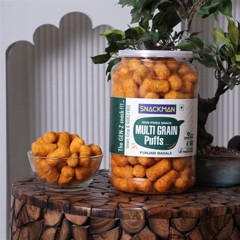 Crispy Puffs Online - Light Snackman Airy Puffs India | Jewel Farmer