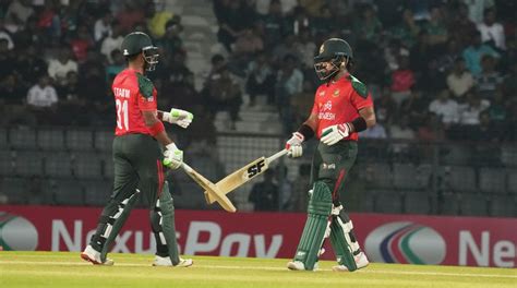Tanzid Hasan and Parvez Hossain Emon put on a 40-run opening stand ...