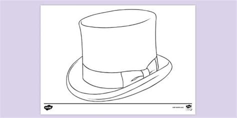 Top Hat Colouring Page - Primary Resources