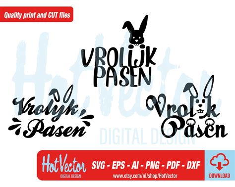 Buy Vrolijk Pasen Digital Clipart, Plotter Image, Ai, Eps, Pdf, Svg ...
