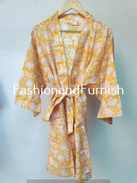 Buy WHOLESALE NEW Beautiful Kimono Robe Hand Block Printed Online in ...