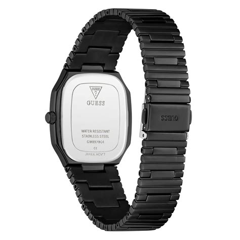 Guess Oliver Black Rectangle Quartz Men's Watch, GW0978G4