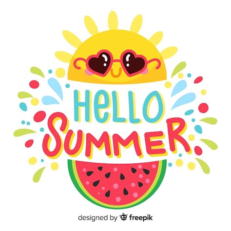Free Vector | Hello summer
