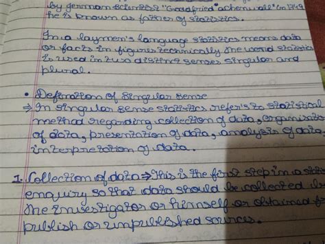 Difference between singular and plural sense of statistics - Brainly.in