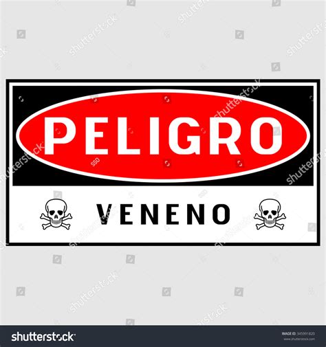 Poison Danger Poison Poisonous Dangerous Peligro Stock Vector (Royalty ...