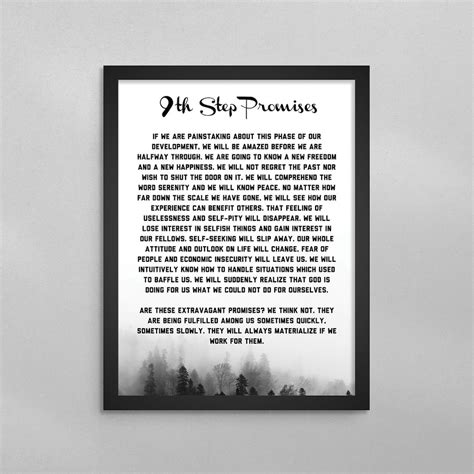 9th Step Promises Poster AA NA Third - Alcoholics and Narcotics ...