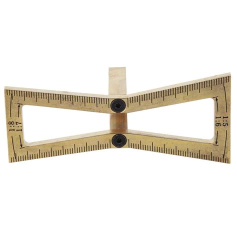 Buy Marhynchus Pure Copper Woodwork Dovetail Rule Gauge Painting Ruler ...