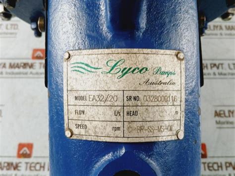 Lyco Ea32/20 End-suction Centrifugal Pump Ea Series Ci-br-ss-ms-oil ...