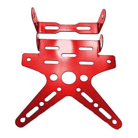 Porta Placa Rojo Metalico Tunix para Motocicleta - Refaccionaria Mario