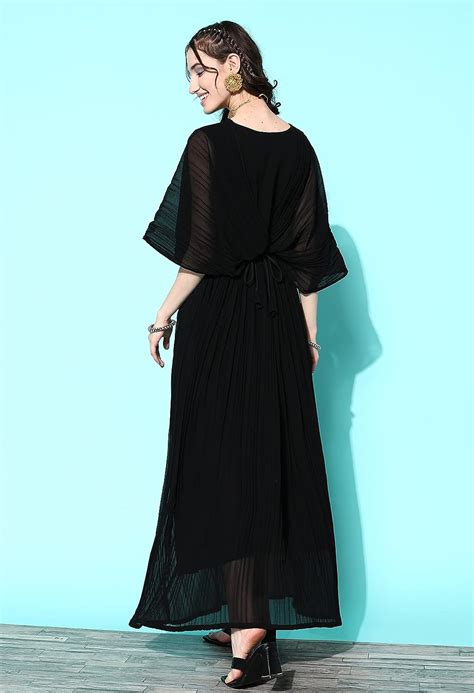Buy LYMI LABEL Western Gown For Women - Georgette Butterfly Sleeves ...