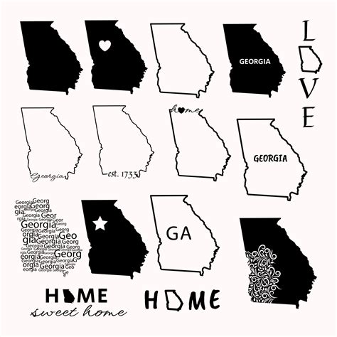 Georgia State SVG: Silhouette, Outline – MasterBundles