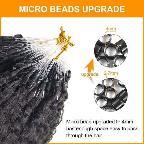 Buy Kinky Straight Micro Link Extensions Hair Human Hair Niawigs Micro ...