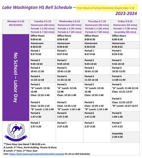 2023-2024 First Week of School & New Bell Schedules