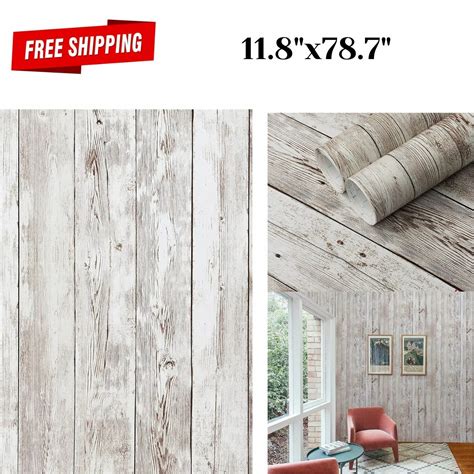 Wood Plank Wallpaper Vinyl Self Adhesive Peel and | Ubuy India