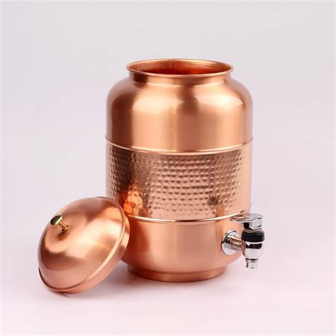 Premium Pure Copper Water Dispenser – Hammered Design (8 - Litres ...