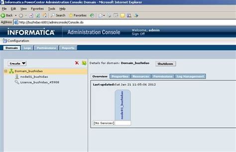 Informatica Admin Console 的图像结果