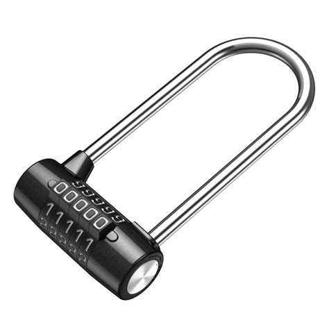 KeeKit 5 Digit Combination Padlock, 4.65 Inch Long Shackle Resettable ...